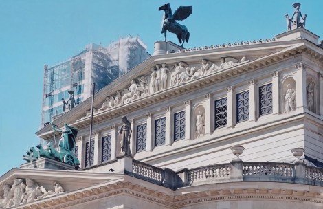 a statue on top of a building