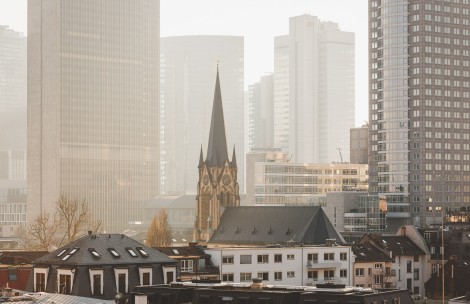 a city with tall buildings