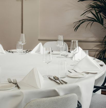 a table set for a dinner party