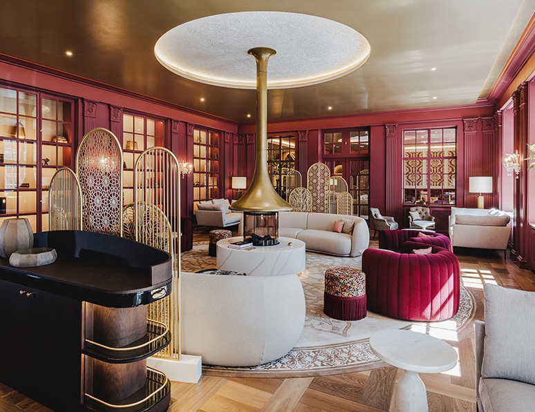 a room with a fireplace and a piano