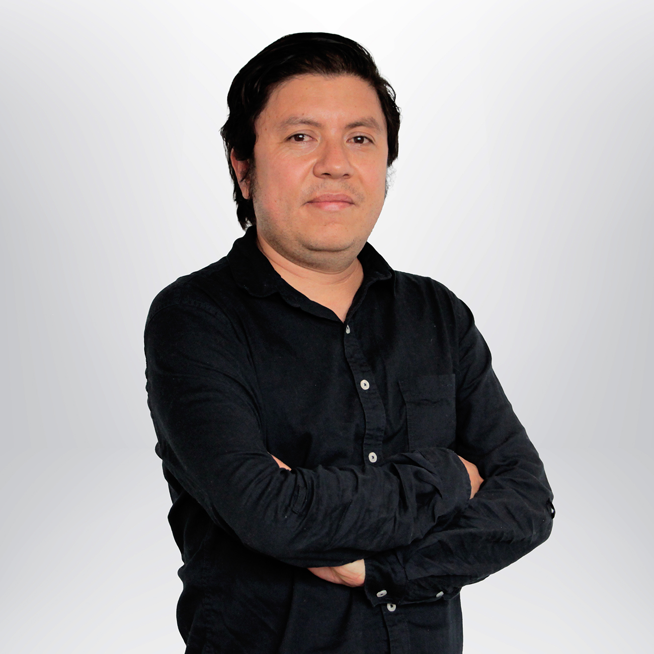a man with his arms crossed