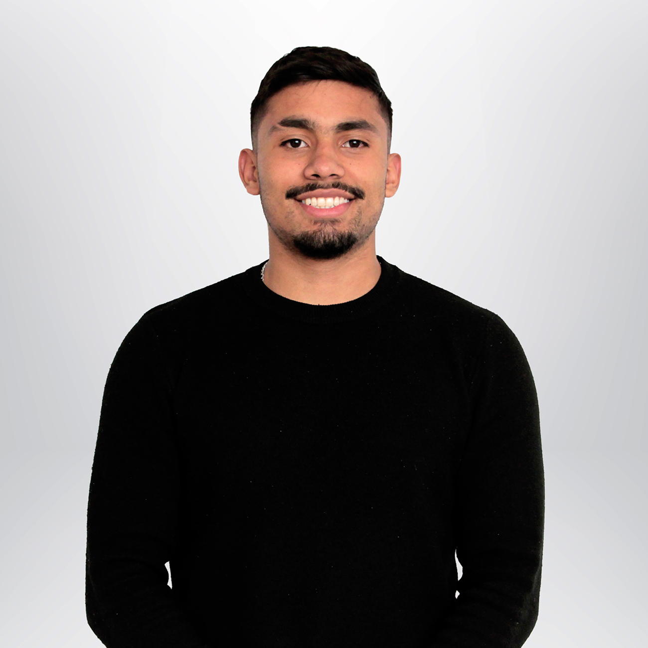 a man in a black shirt
