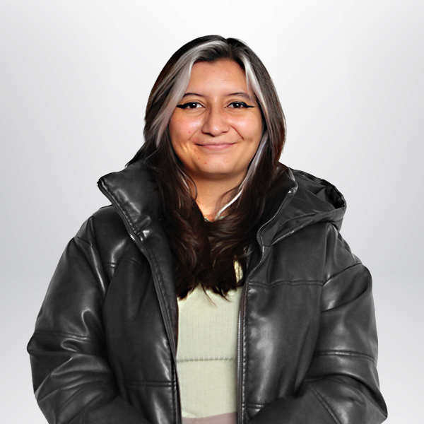 a woman smiling at camera