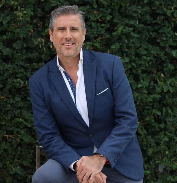 a man sitting on a chair