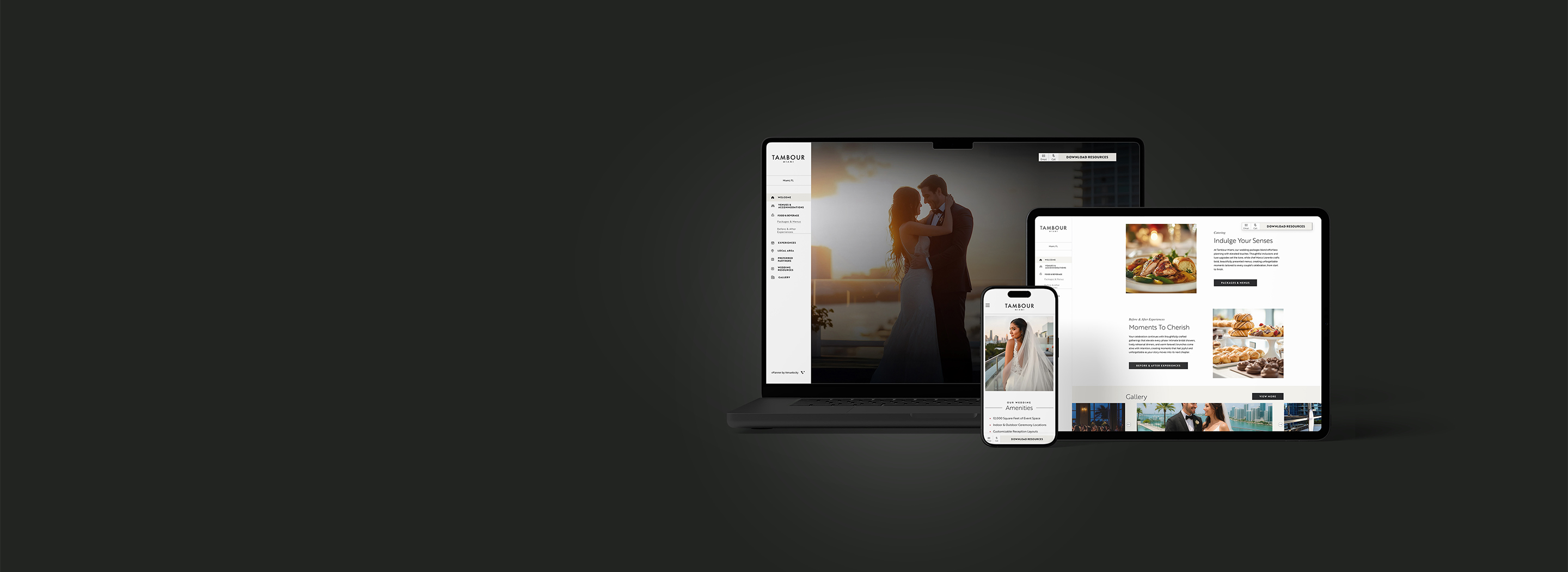 a laptop and phone with a couple of people on the screen