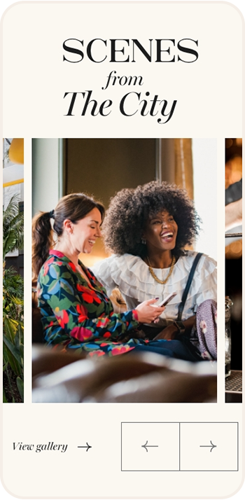 a collage of women laughing