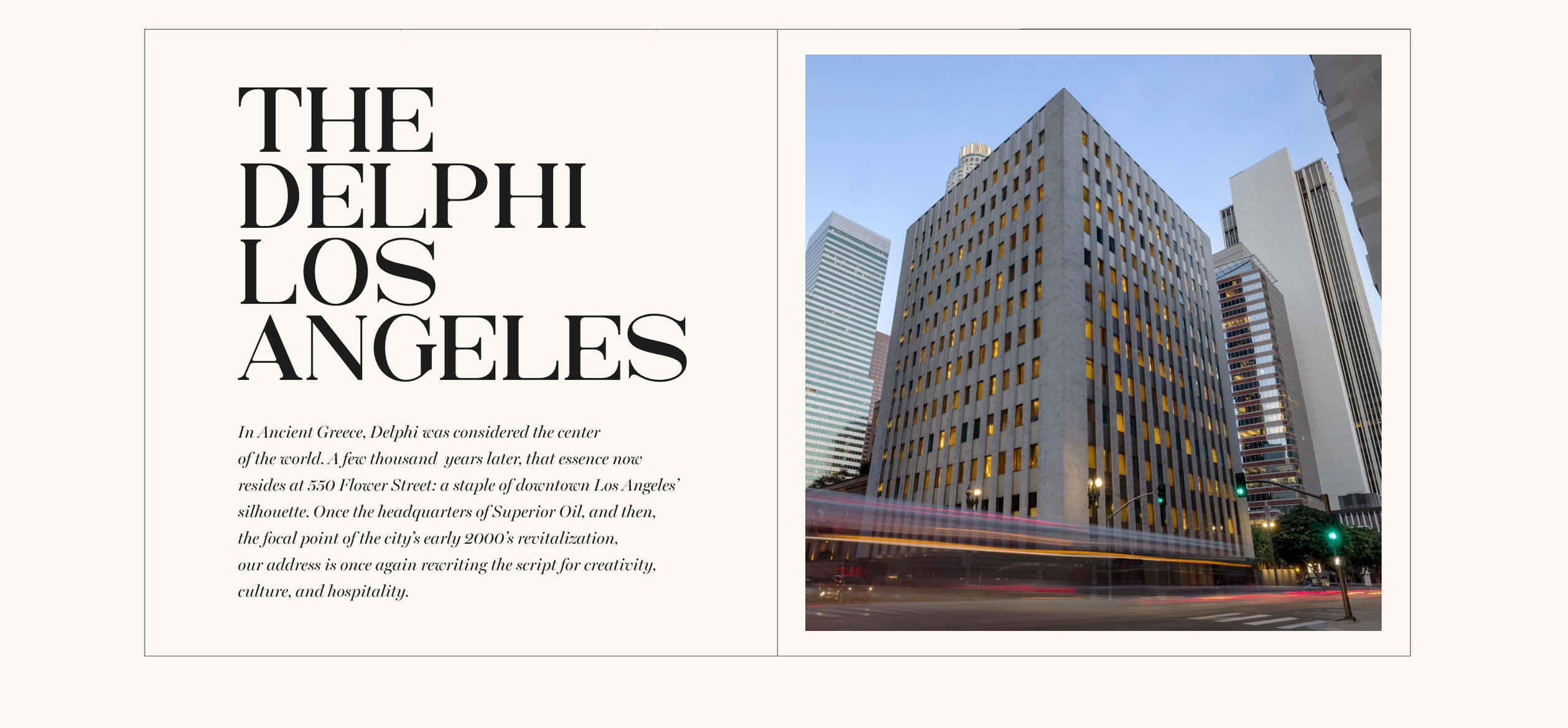 a building with lights on it