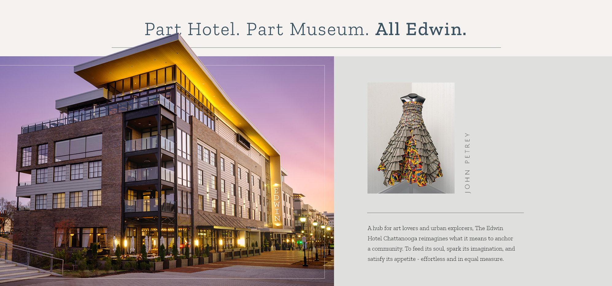 a building with a mannequin in front of it