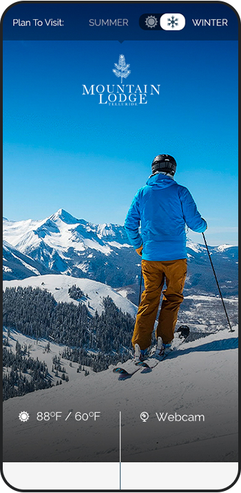 a person on skis looking at a mountain