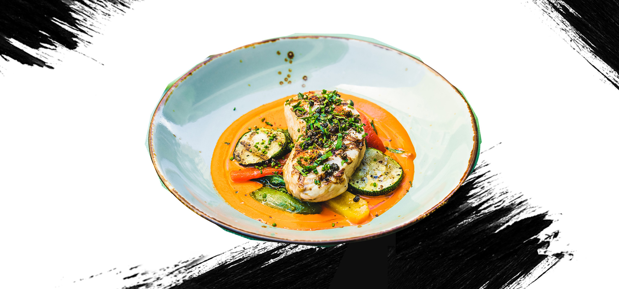 a plate of food on a table