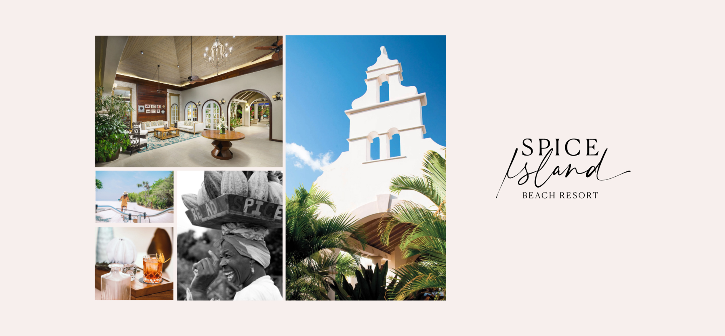 a collage of a white building