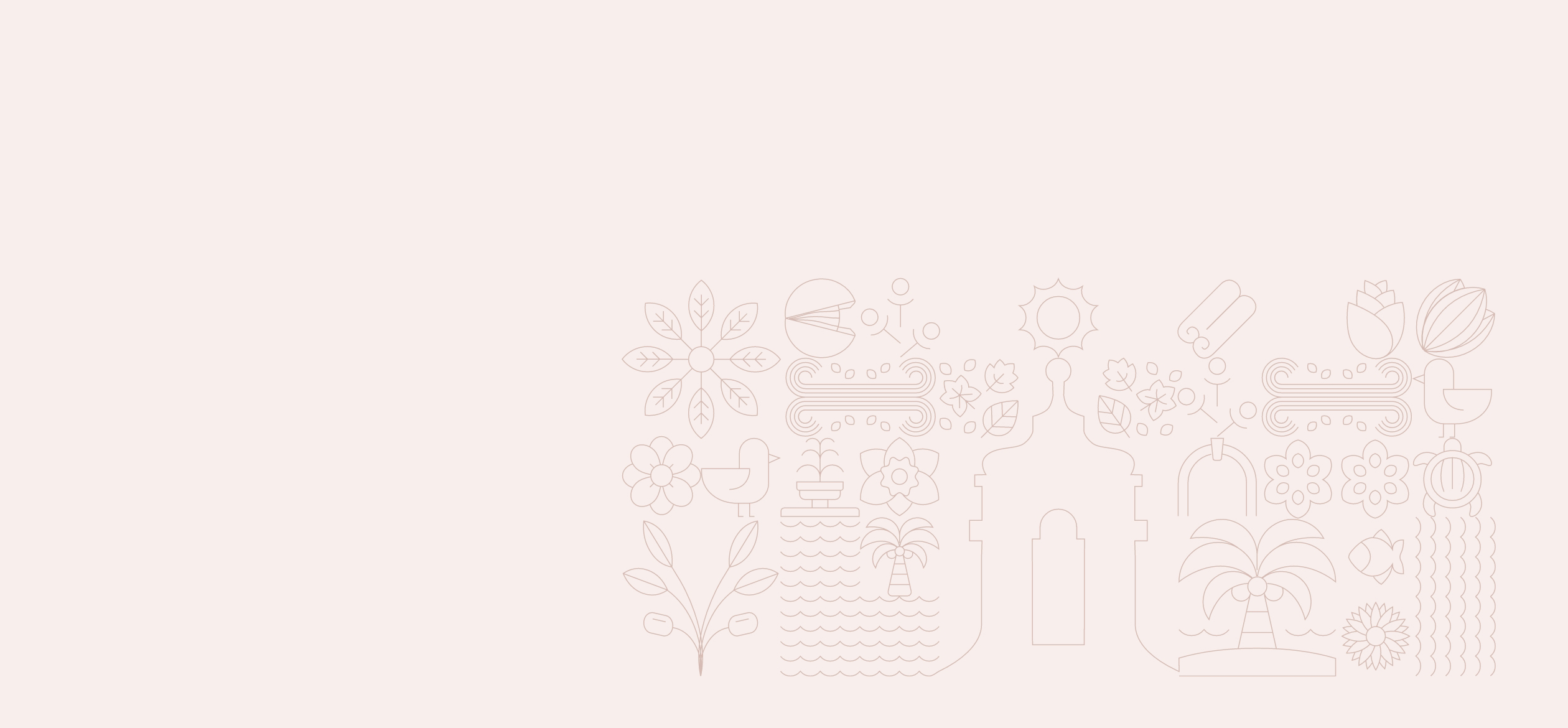 a line art of flowers and birds