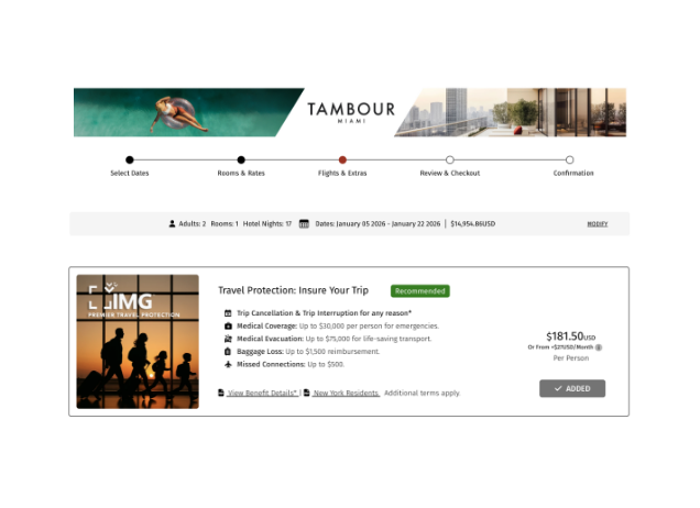 a screenshot of a travel website