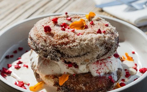 a plate of food on a table