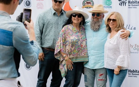 a group of people posing for a photo