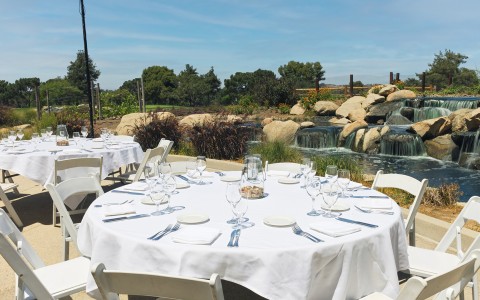a table set for a dinner party