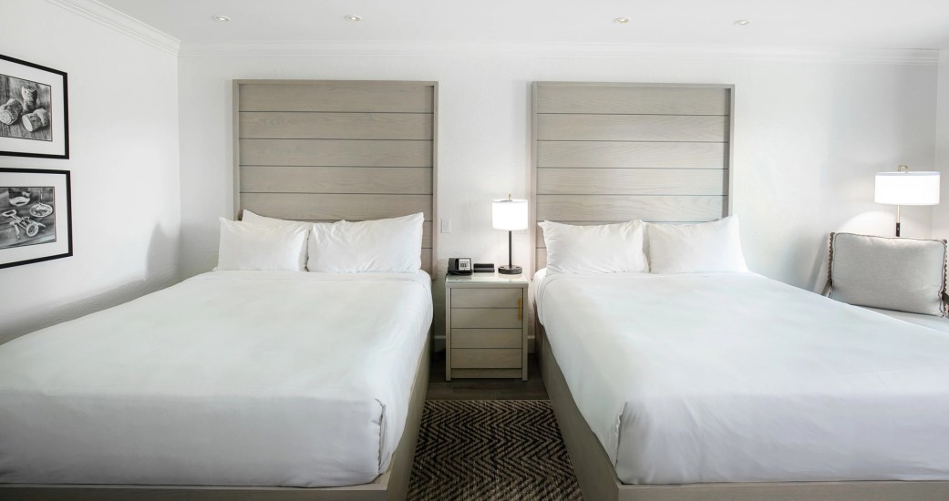 two beds in a room