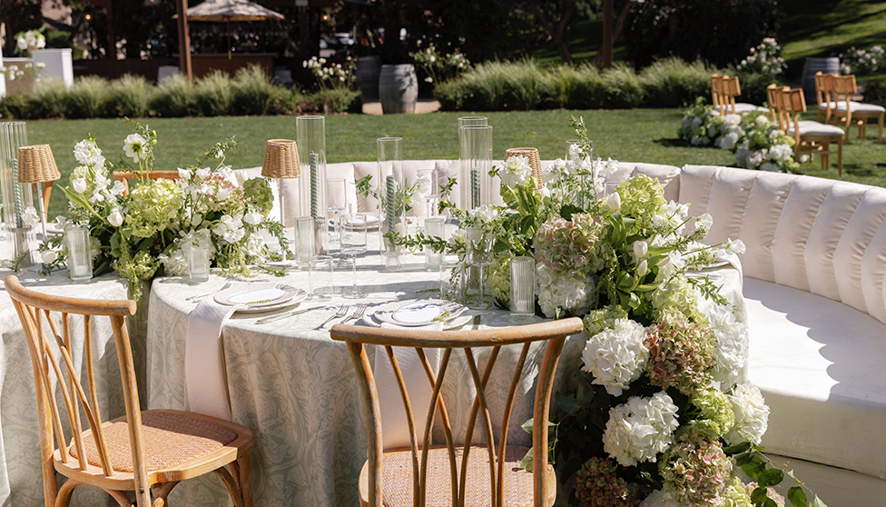 a table set up for a party