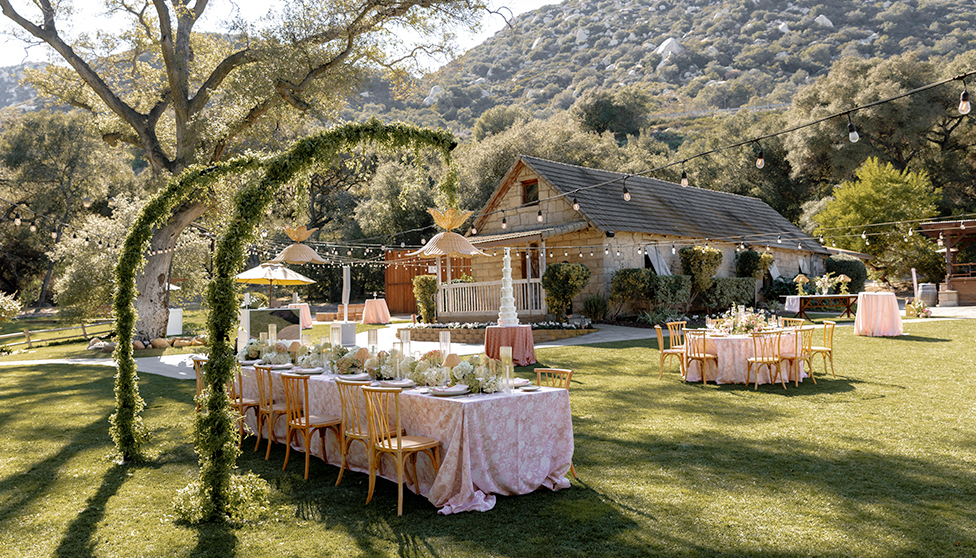 a table set for a party