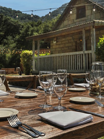 a table set for a dinner party