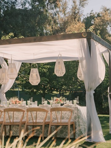 a table set up for a dinner party