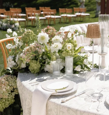 a table set for a party