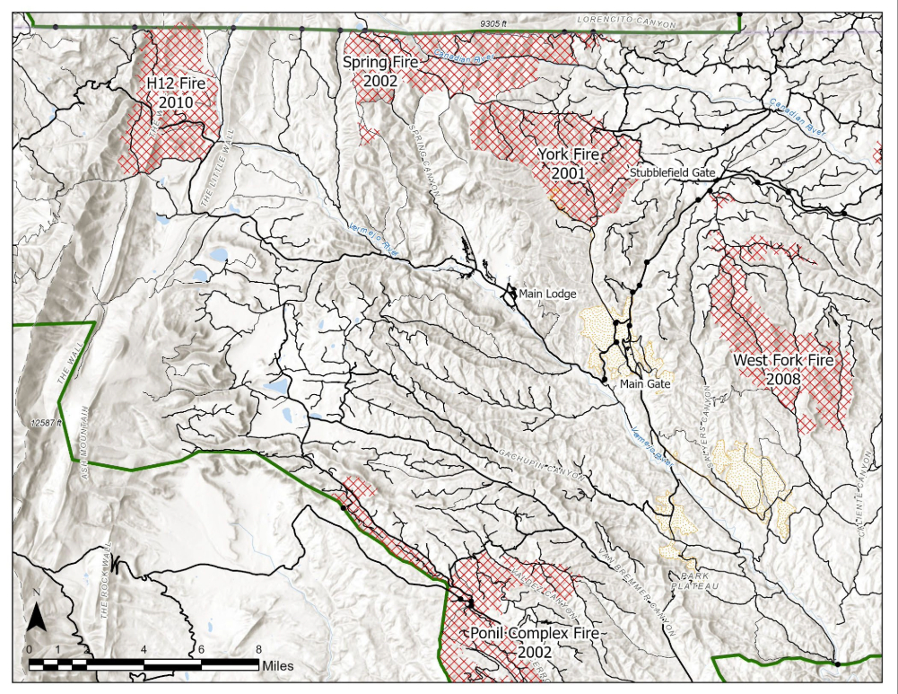 a map of a forest fire