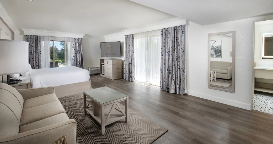 a room with a bed and a couch