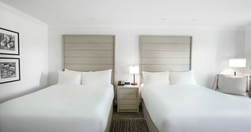 two beds in a room