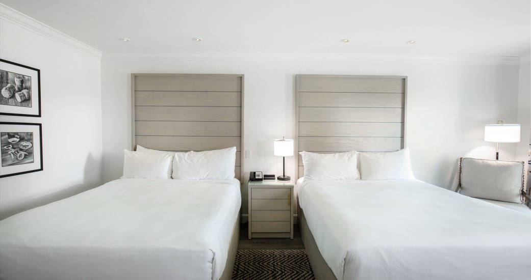 two beds in a room