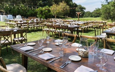 a table set up for a party