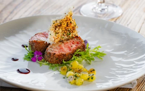 a plate of food on a table