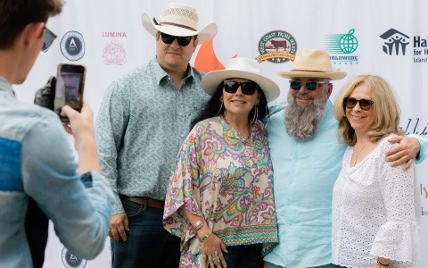 a group of people posing for a photo