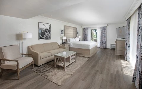 a room with a bed and a couch