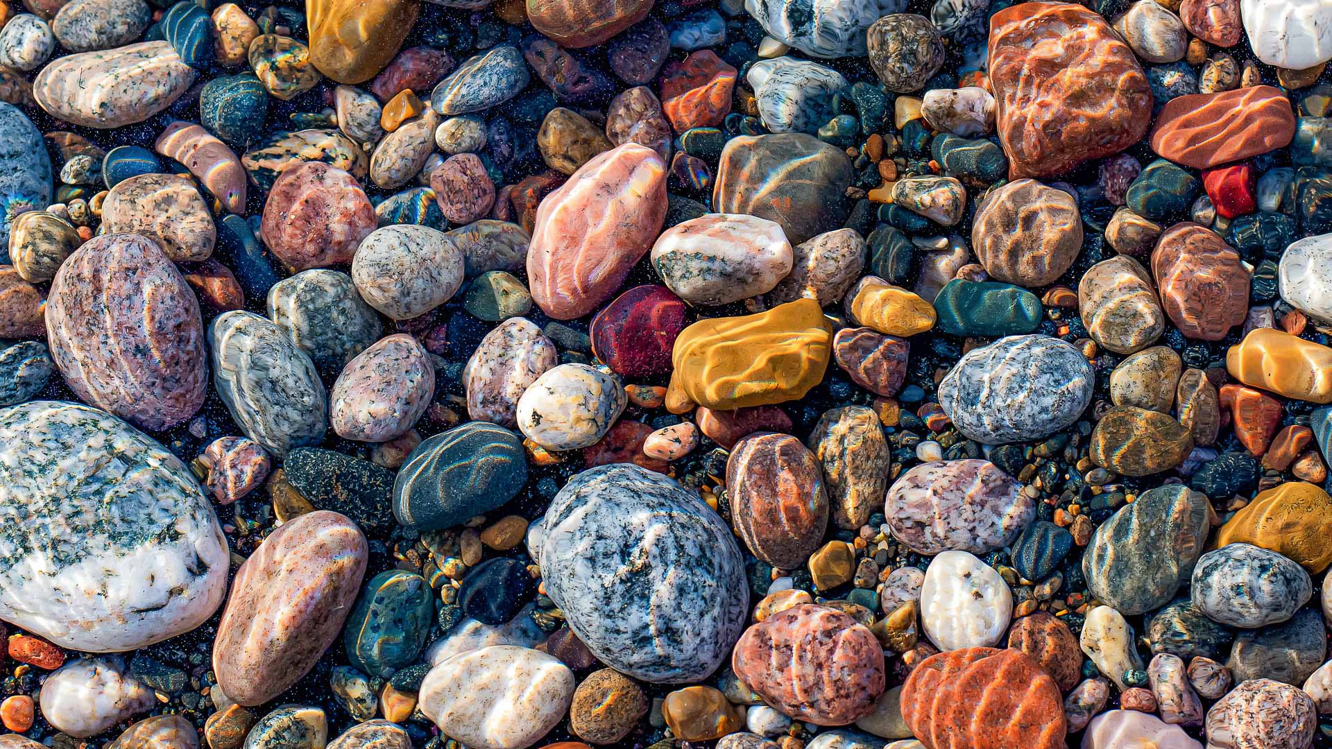 a group of colorful rocks