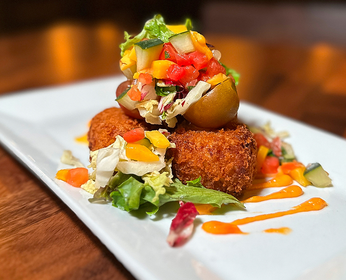 a plate of food on a table