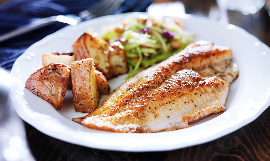 a plate of food on a table