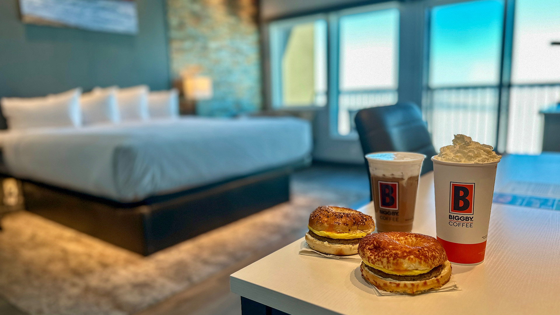 a breakfast on a table