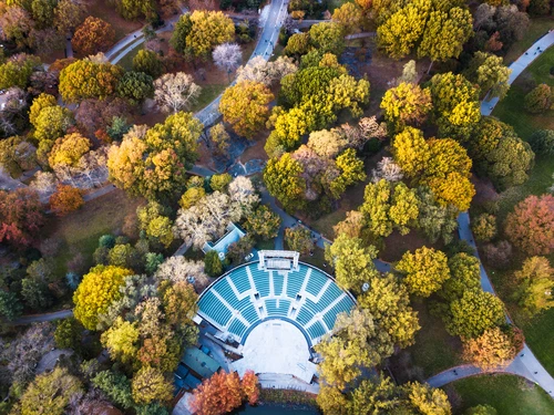 aerial view of central park