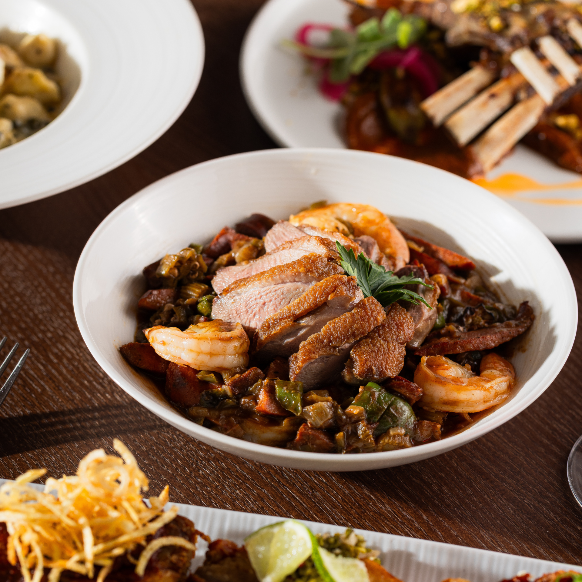 a plate of food on a table