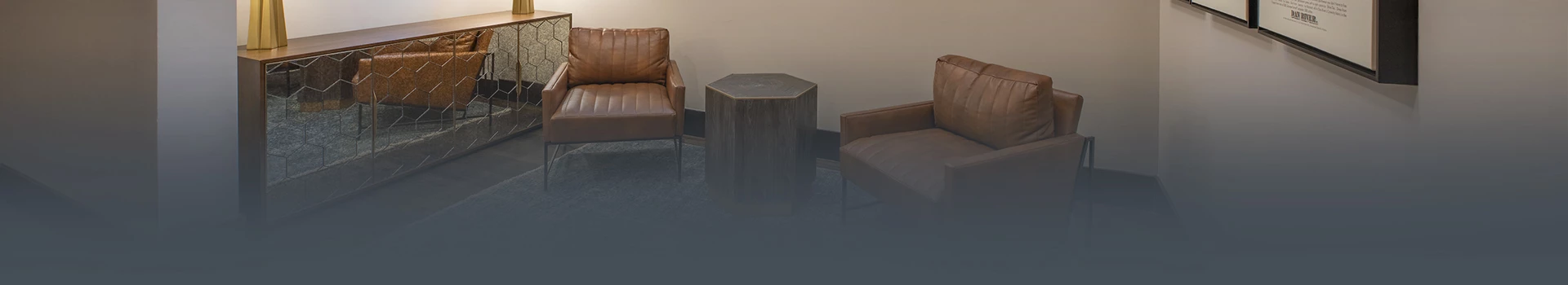 a table and chairs in a room