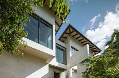 a building with a door and windows