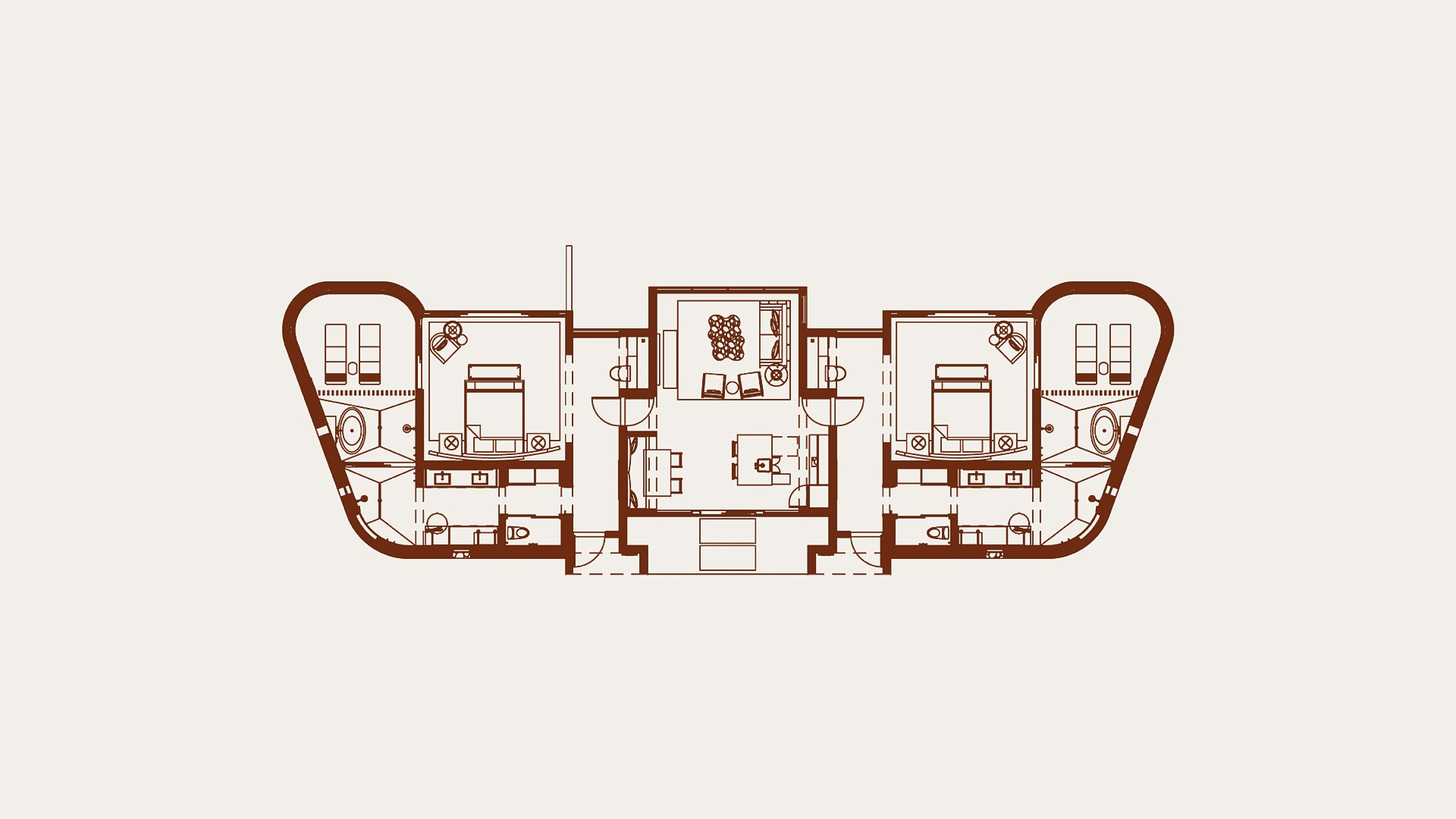 floorpan image of TWO-BEDROOM <br>VILLA RESIDENCE