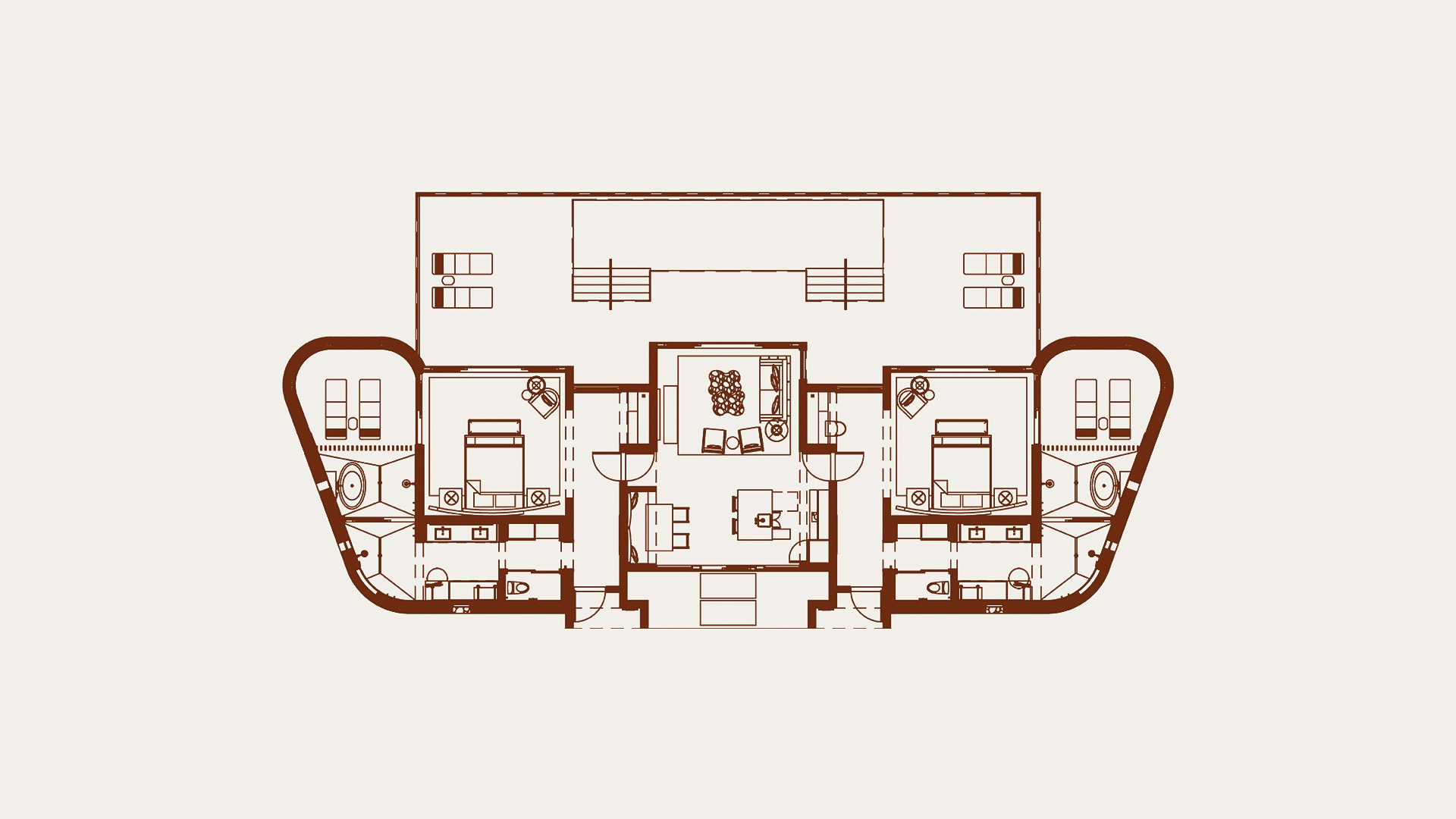 floorpan image of TWO-BEDROOM VILLA RESIDENCE WITH POOL