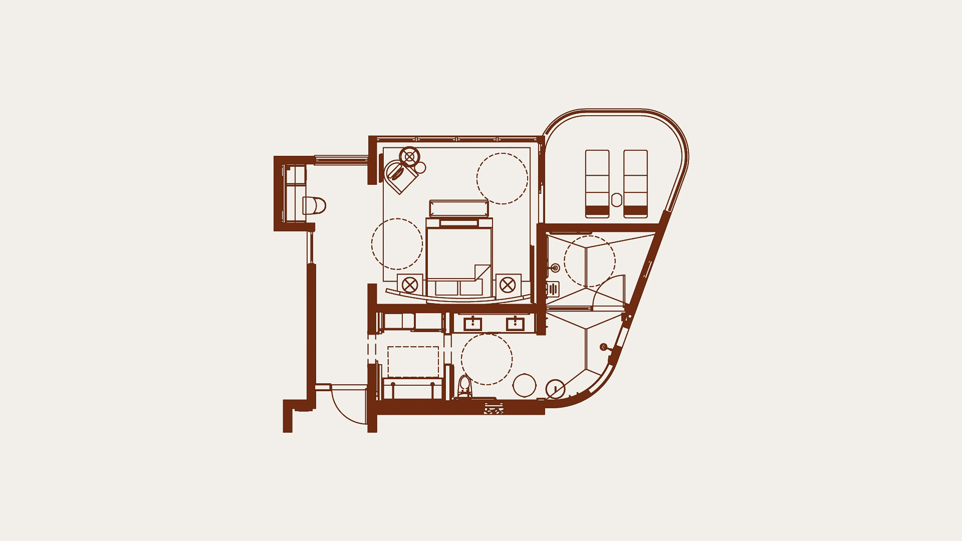 floorpan image of DELUXE VILLA <BR>KING ACCESSIBLE