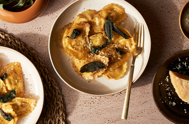 a plate of food with a fork