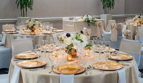 a table set for a dinner party