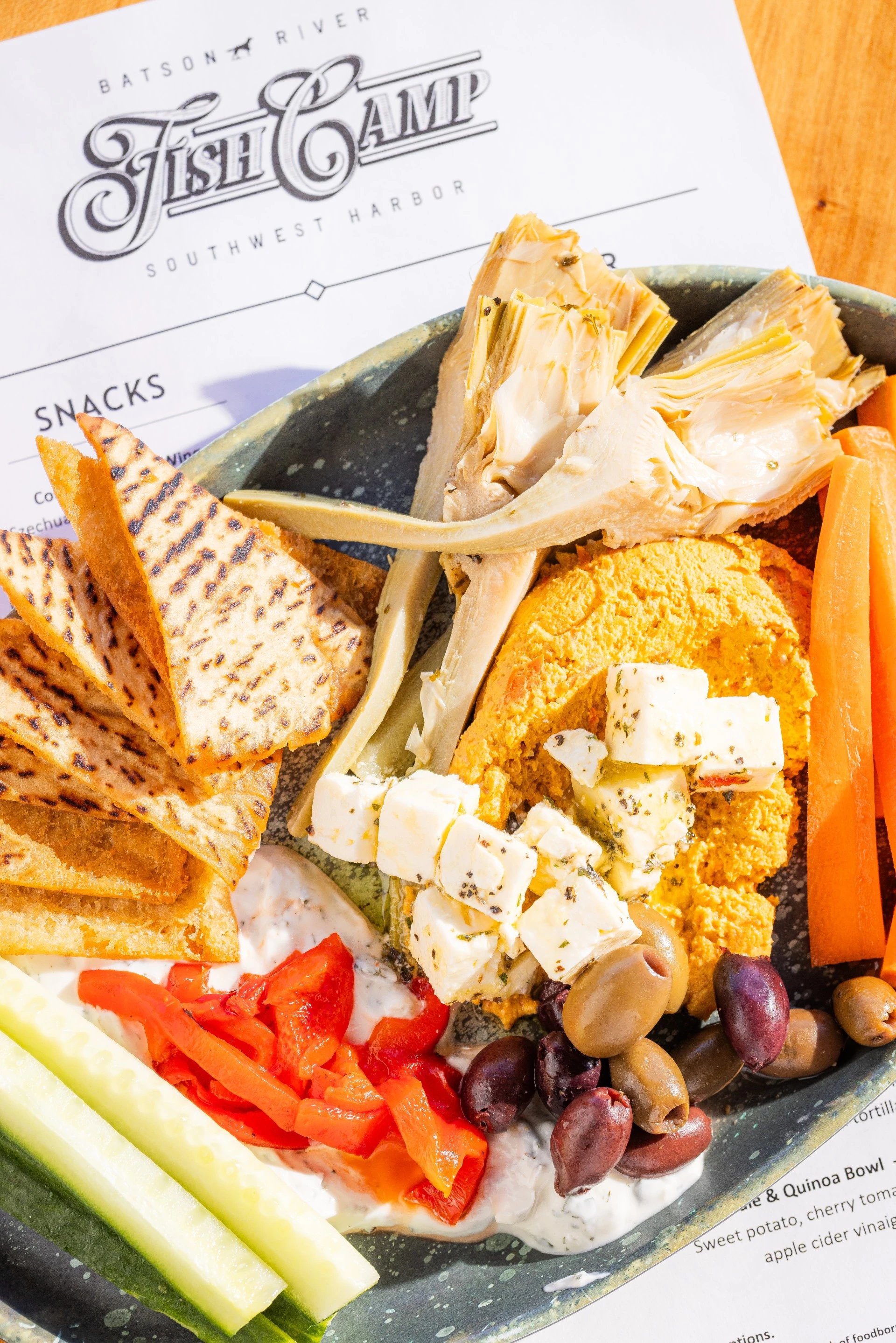 a plate of food on a table