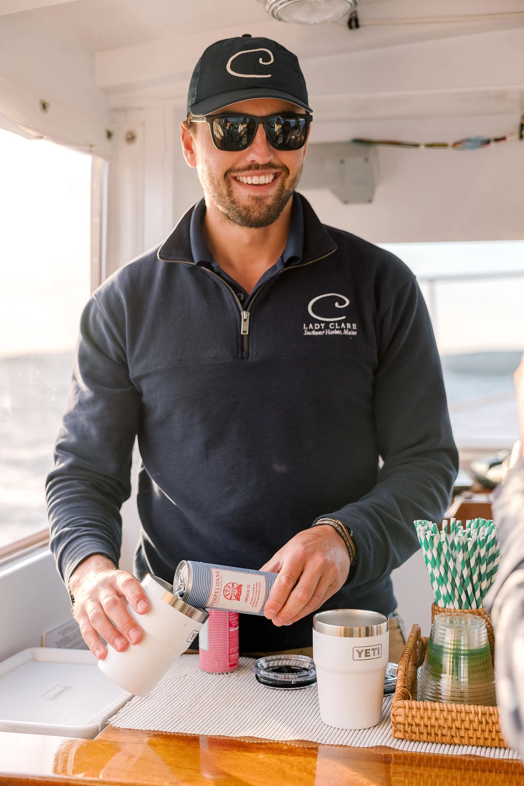 a man smiling at camera