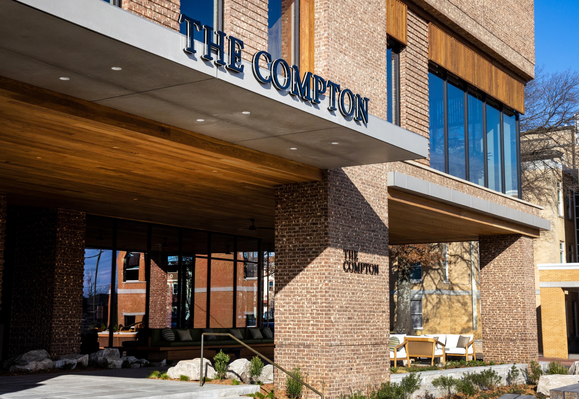 a building with a sign on the front